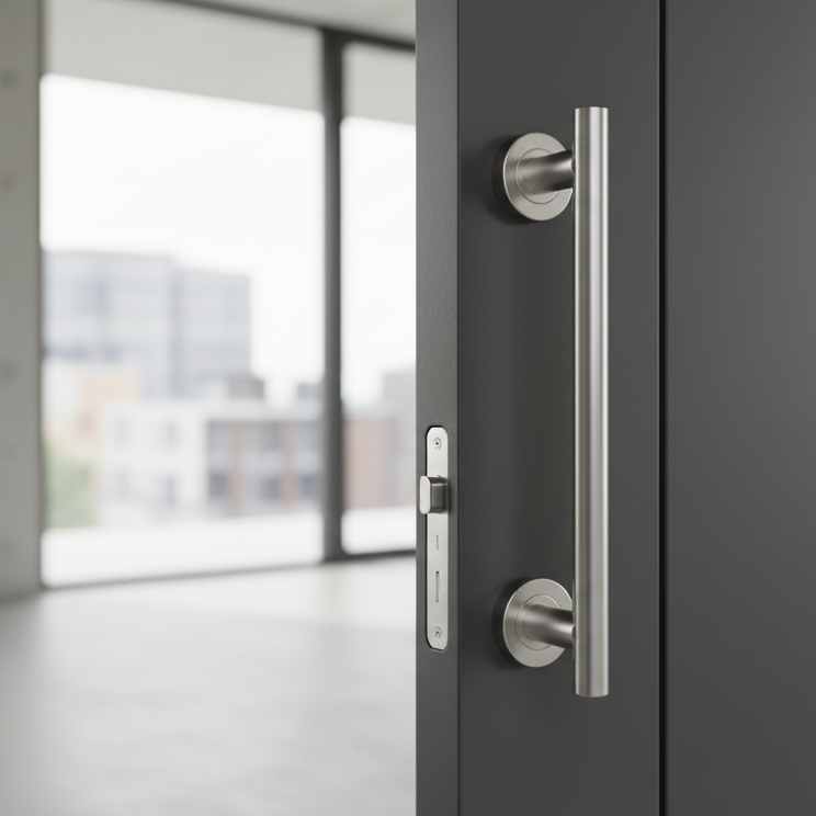 Satin Chrome Pull Handle 225mm