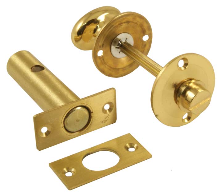 Brass Bathroom Bolt with Turn and Release
