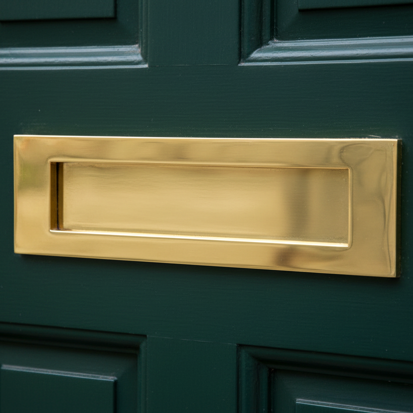 Polished Brass Letter Plate 252x76mm