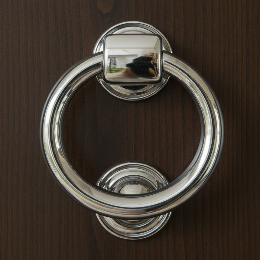 Chrome Ring Door Knocker 105mm
