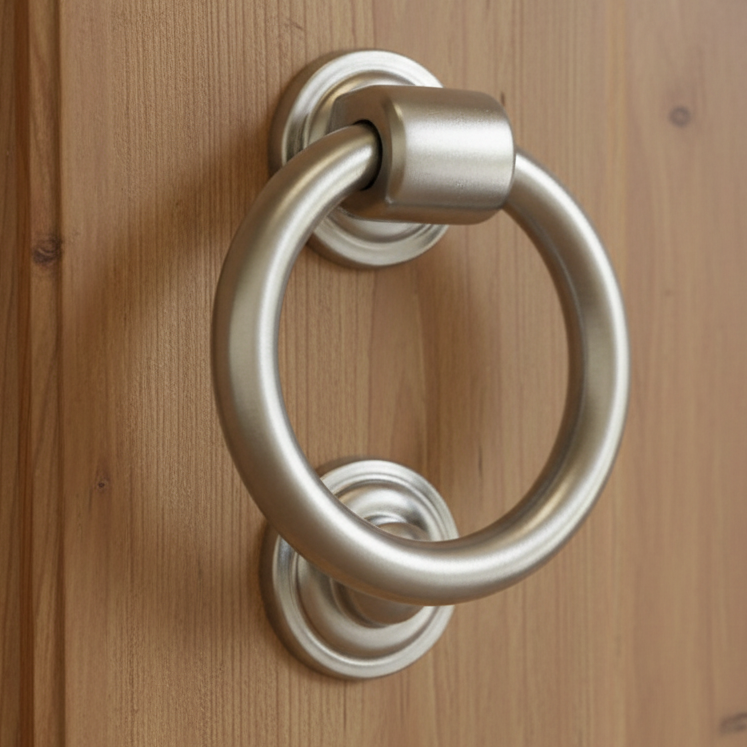 Satin Chrome Ring Door Knocker 105mm JV37NSC