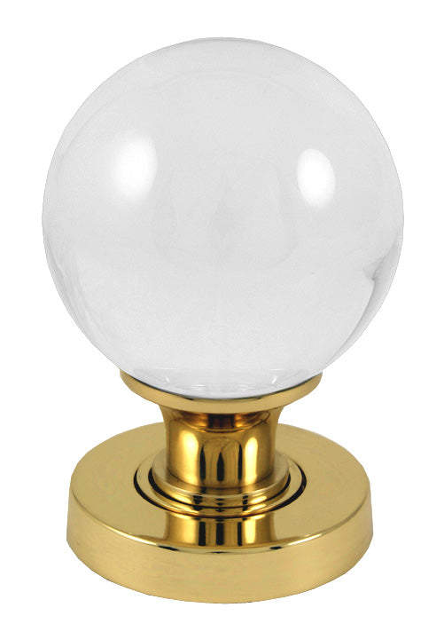 Clear Glass Ball Mortice Door Knobs