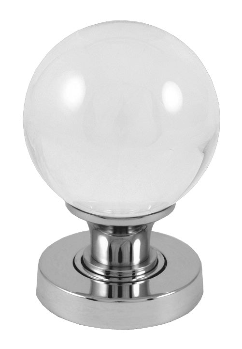 Clear Glass Ball Mortice Door Knobs