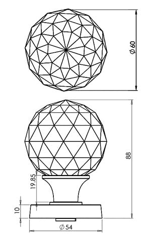 Cut Glass Mortice Door Knobs