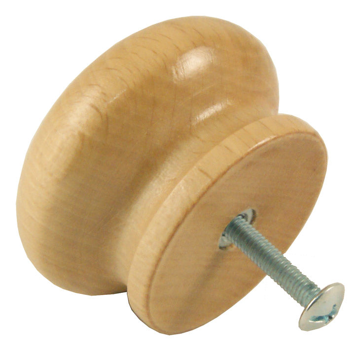 Varnished Wooden Cabinet Knob