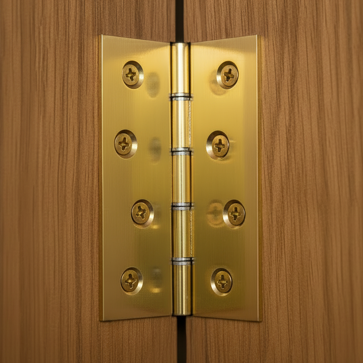 Polished Brass Butt Hinges DSW 4x2.5/8in (102x76x2mm)