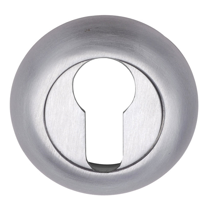 Satin Chrome Curved Euro Profile Escutcheon 48mm