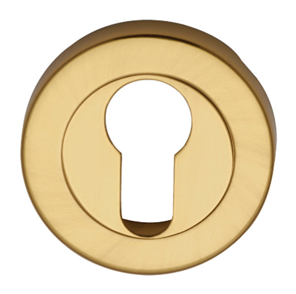 Polished Brass Round Euro Profile Escutcheon 53mm