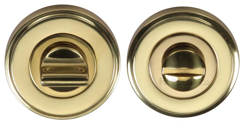 Polished Brass Thumb Turn Button and Emergency Release 50mm