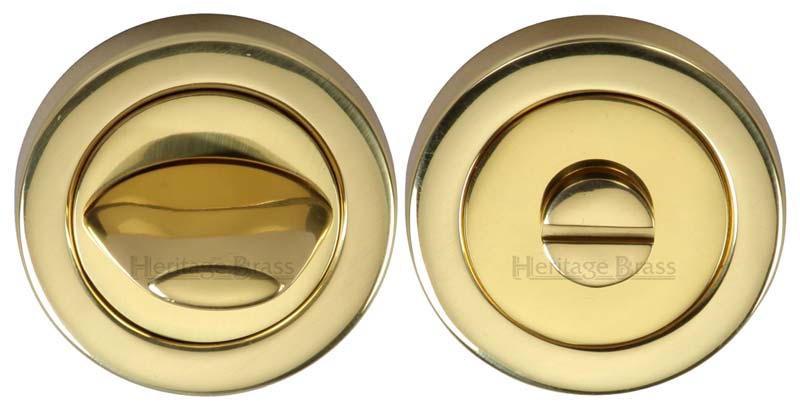 Polished Brass Contemporary Thumb Turn and Emergency Release 53mm