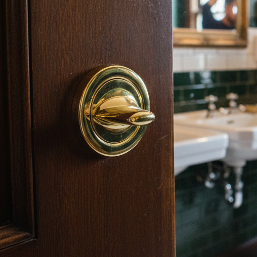 Polished Brass Contemporary Thumb Turn and Emergency Release 53mm