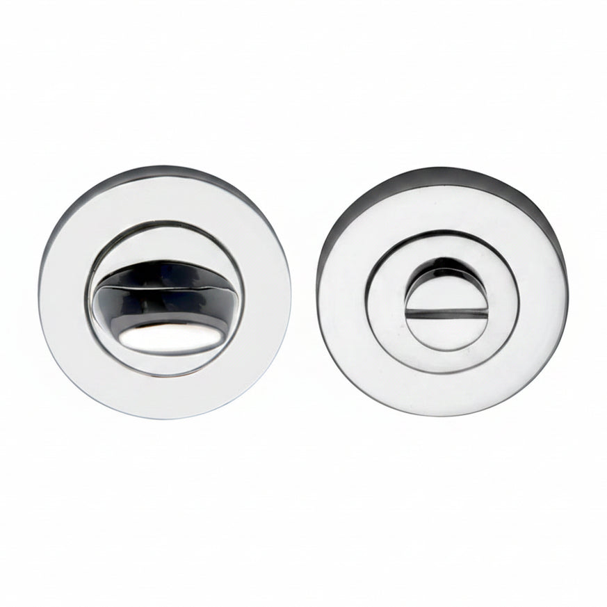 Polished Chrome Contemporary Thumb Turn and Emergency Release 53mm