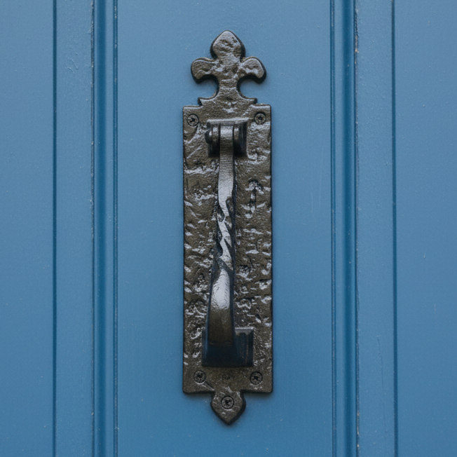 Black Antique Iron Rectangular Front Door Knocker 242x57mm 832