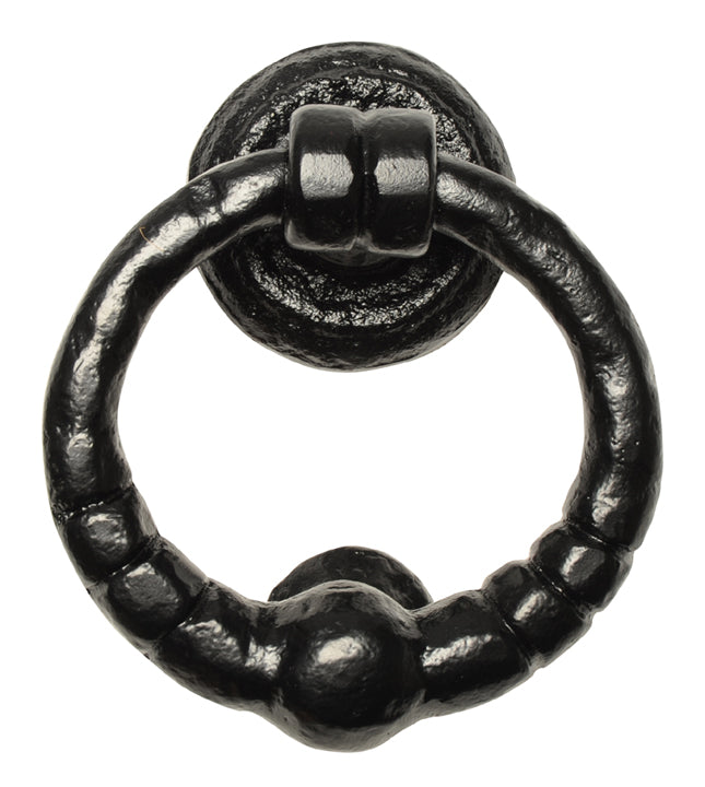 Black Antique Iron Ring Front Door Knocker 127mm 846