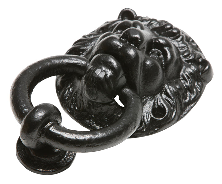 Black Antique Lion Head Door Knocker 896