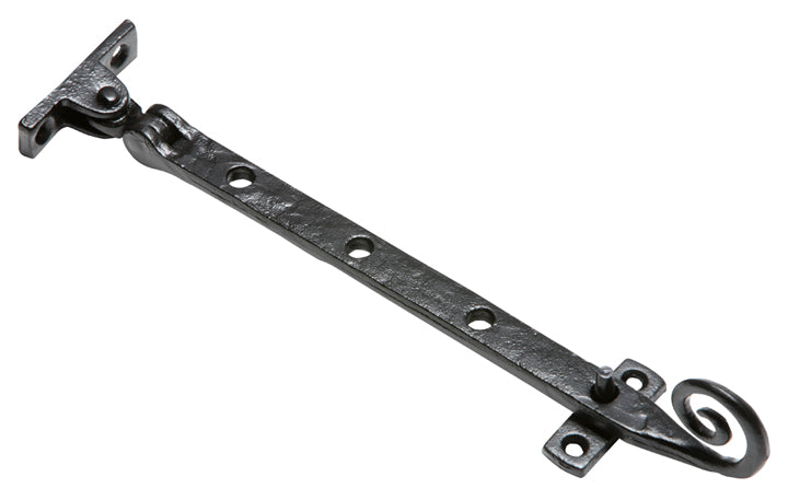 Black Antique Casement Stay 254mm 1180