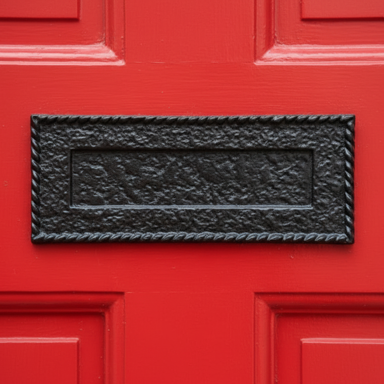 Black Antique Letter Plate 228x76mm 1324