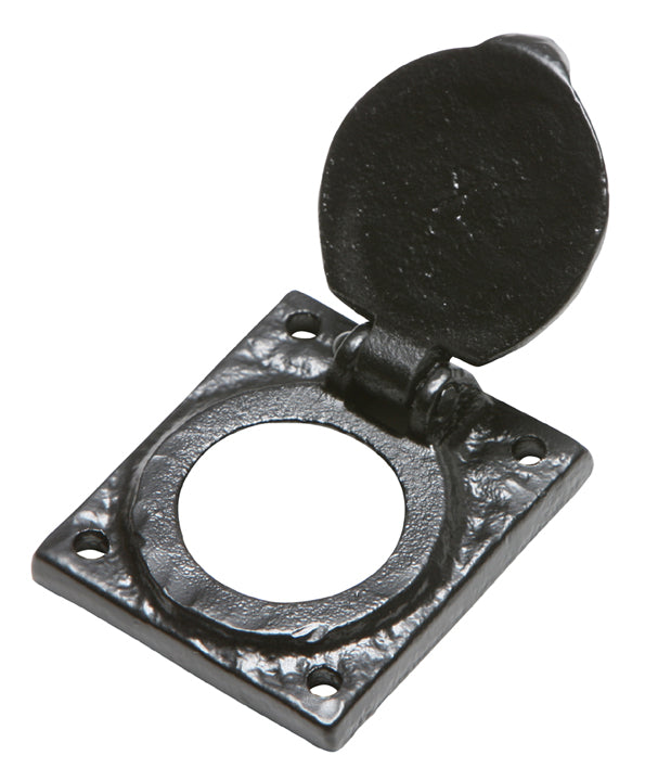 Black Antique Rim Cylinder Cover 65x58mm 1484