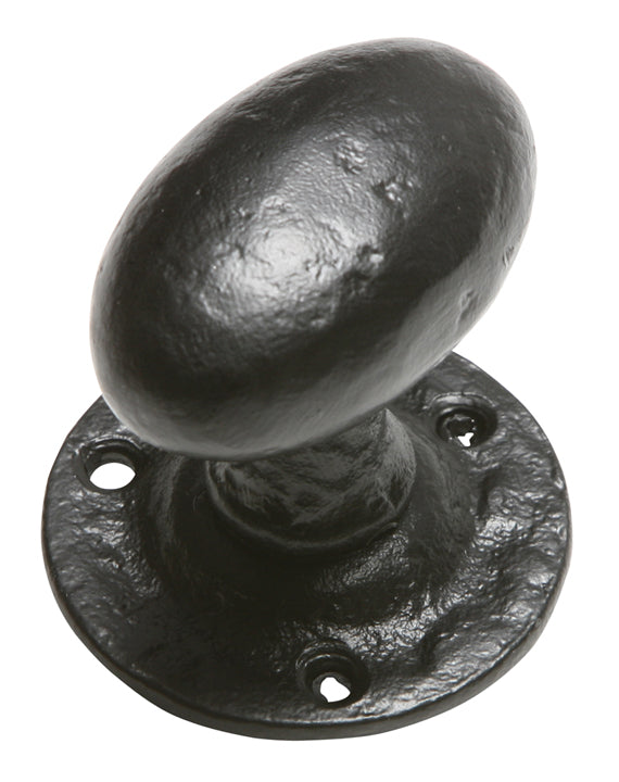 Black Antique Oval Rim Door Knobs 1550R