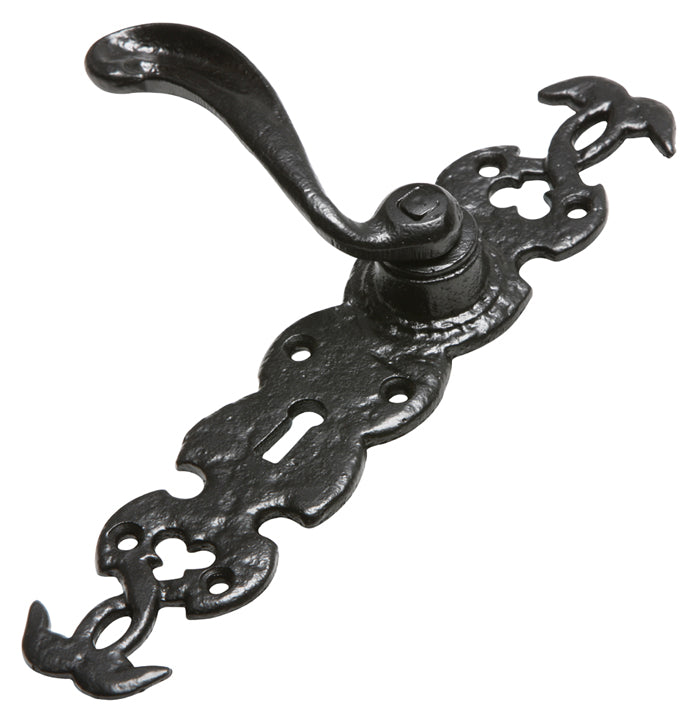 Black Antique Lever Lock Door Handles 1563