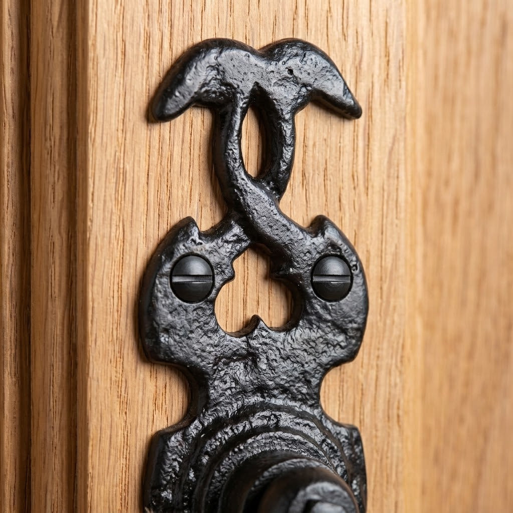 Black Antique Lever Lock Door Handles 1563