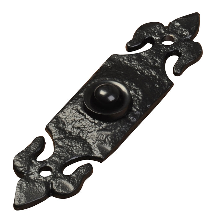 Black Antique Fleur De Lys Bell Push 1761