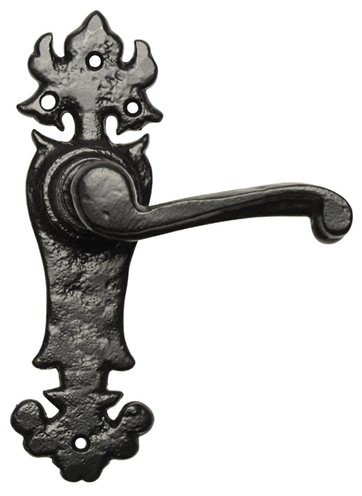 Black Antique Lever Latch Door Handles 2434
