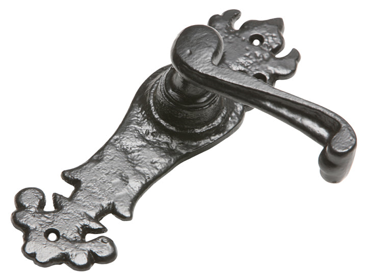 Black Antique Lever Latch Door Handles 2434