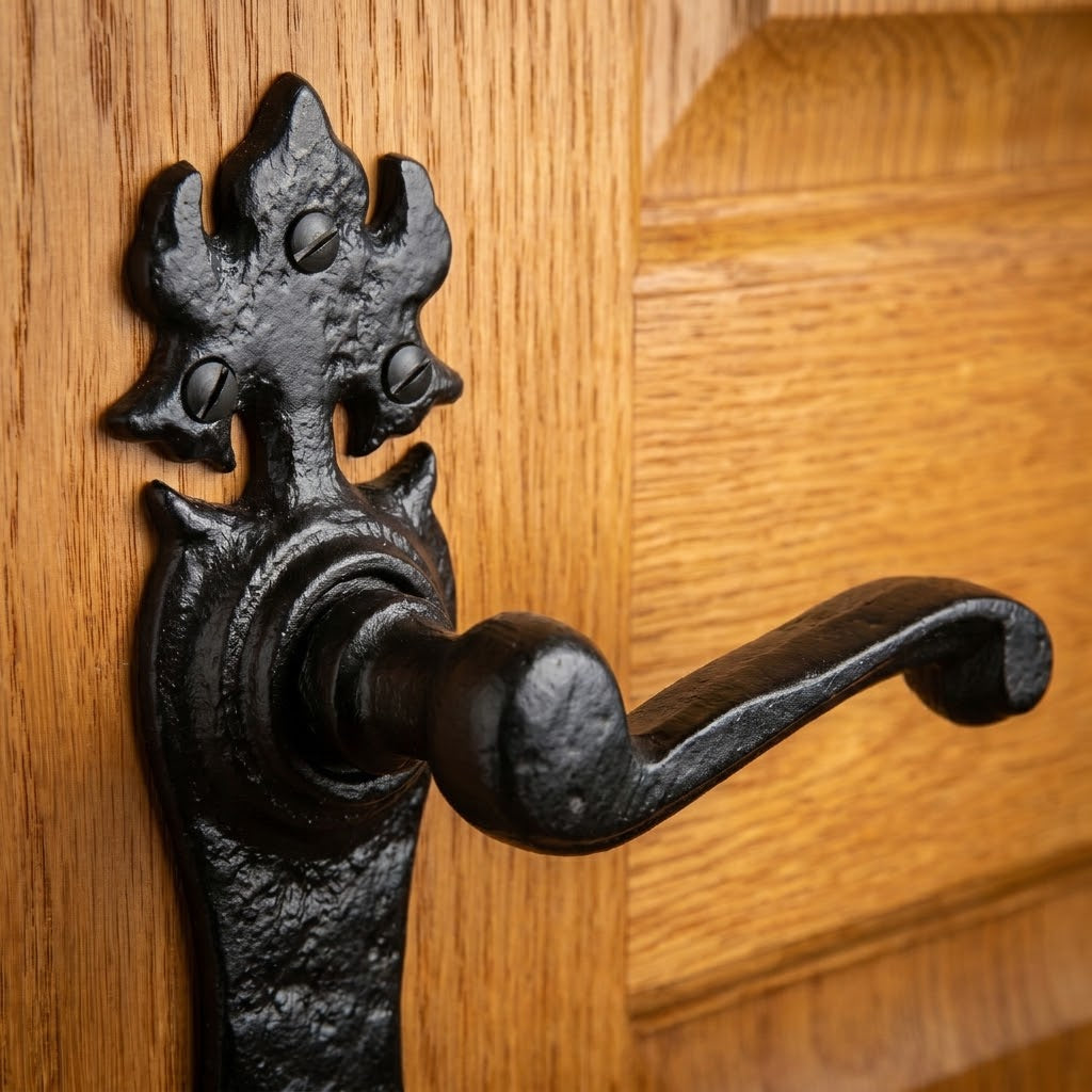 Black Antique Lever Latch Door Handles 2434