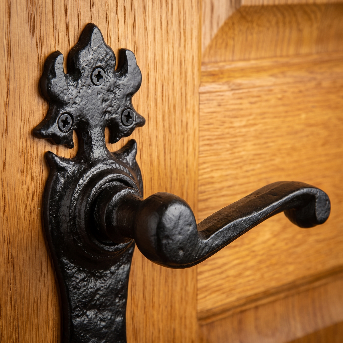 Black Antique Lever Latch Door Handles 2434