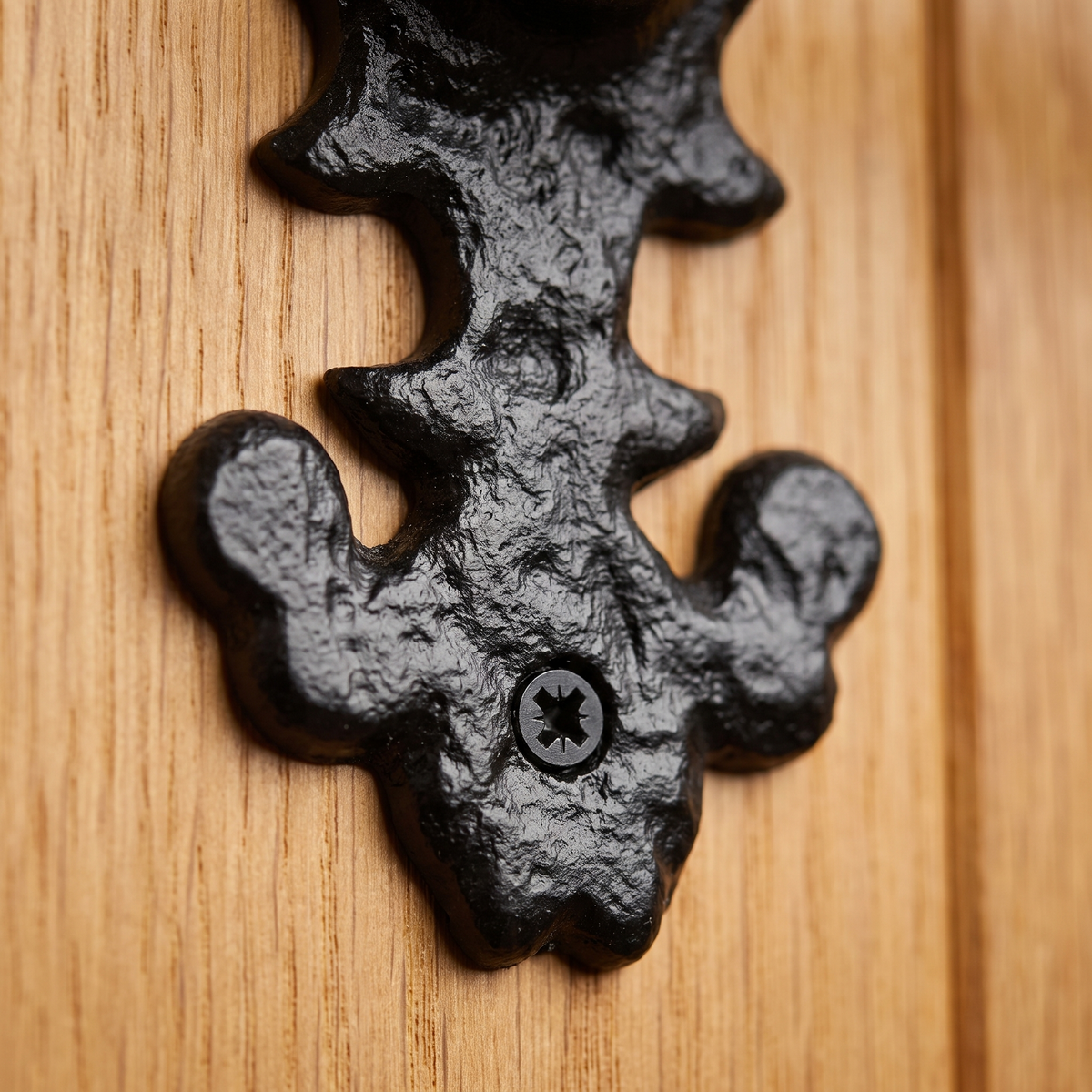 Black Antique Lever Latch Door Handles Short Plate 2434