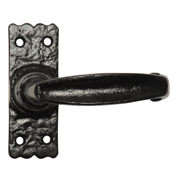 Black Antique Lever Latch Door Handles 100x38mm 2439