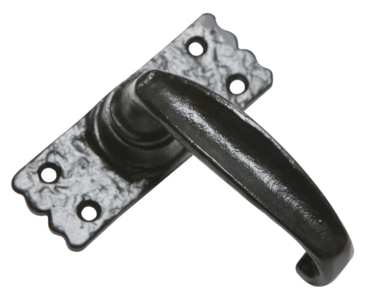 Black Antique Lever Latch Door Handles 100x38mm 2439