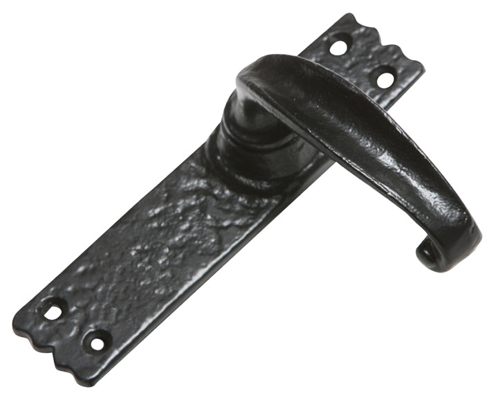 Black Antique Lever Latch Door Handles 152x38mm 2439