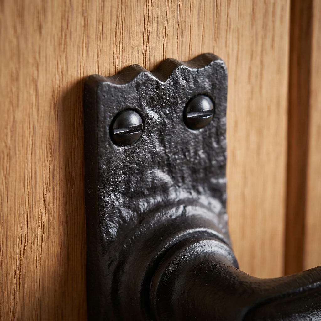 Black Antique Lever Latch Door Handles 152x38mm 2439