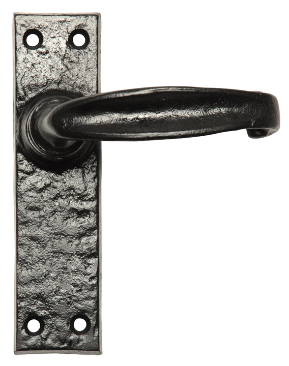 Black Antique Lever Latch Door Handles 152x38mm 2440