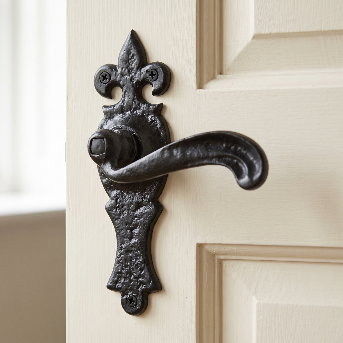 Black Antique Lever Latch Door Handles 159x50mm 2442