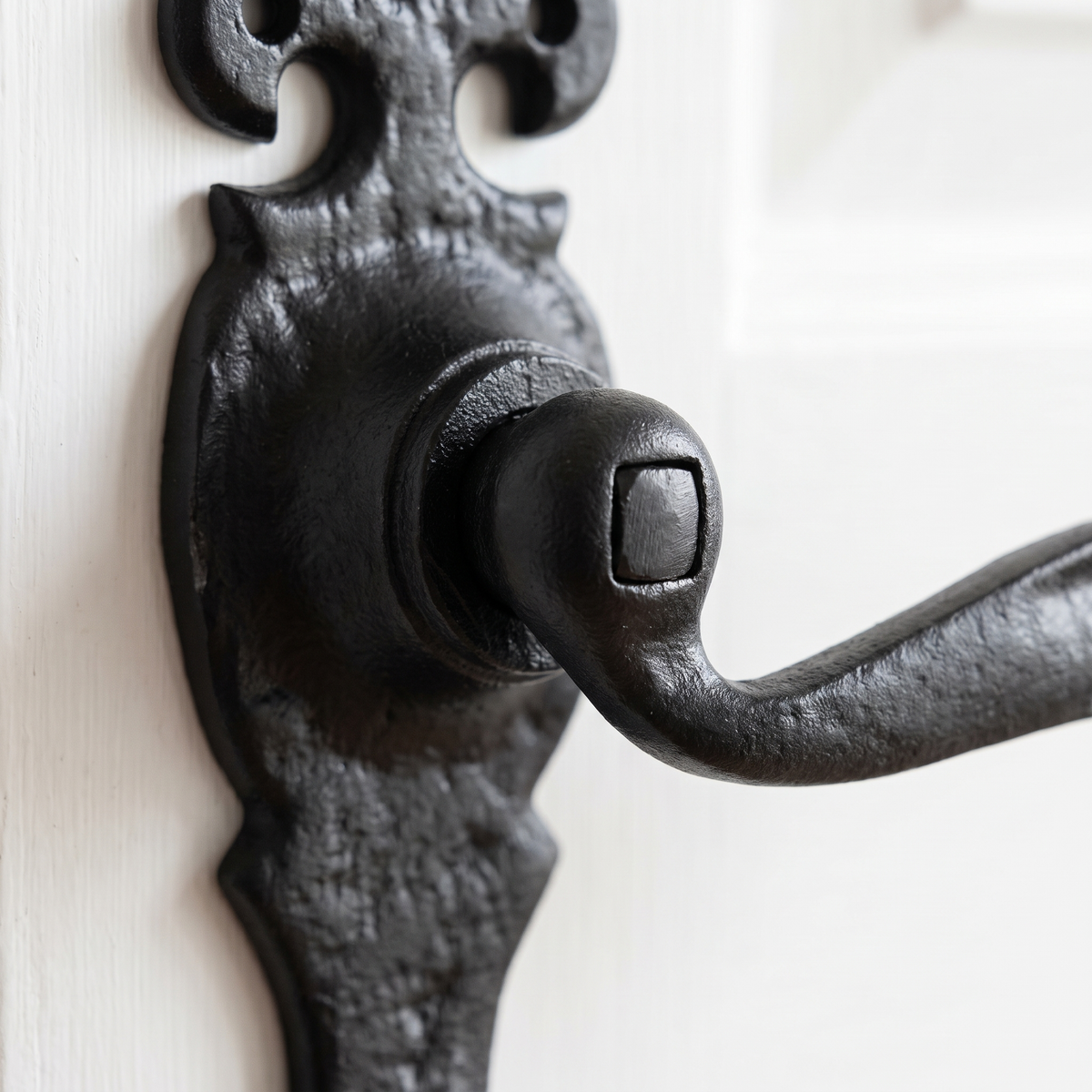 Black Antique Lever Latch Door Handles 159x50mm 2442