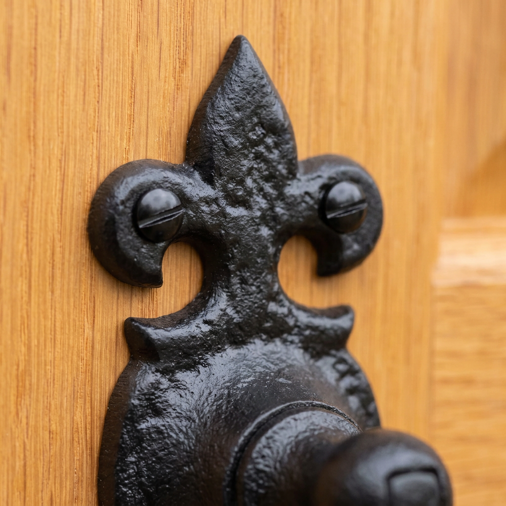 Black Antique Bathroom Door Handles 159x50 2442