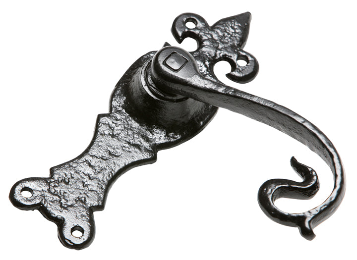 Black Antique Lever Latch Door Handles 165x50mm 2444