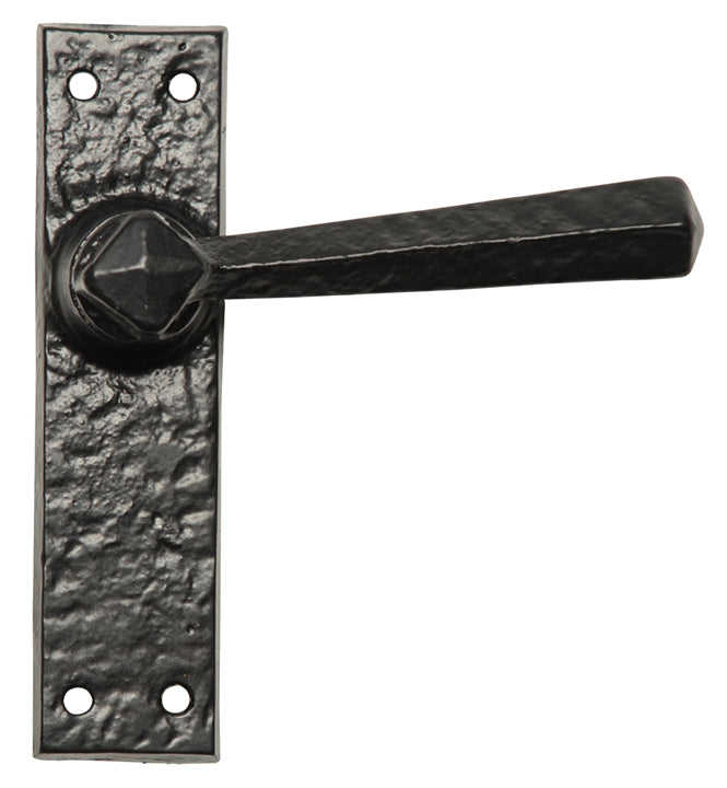 Black Antique Lever Latch Door Handles 152x38mm 2445