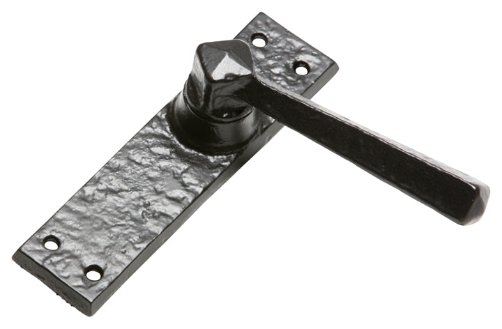 Black Antique Lever Latch Door Handles 152x38mm 2445