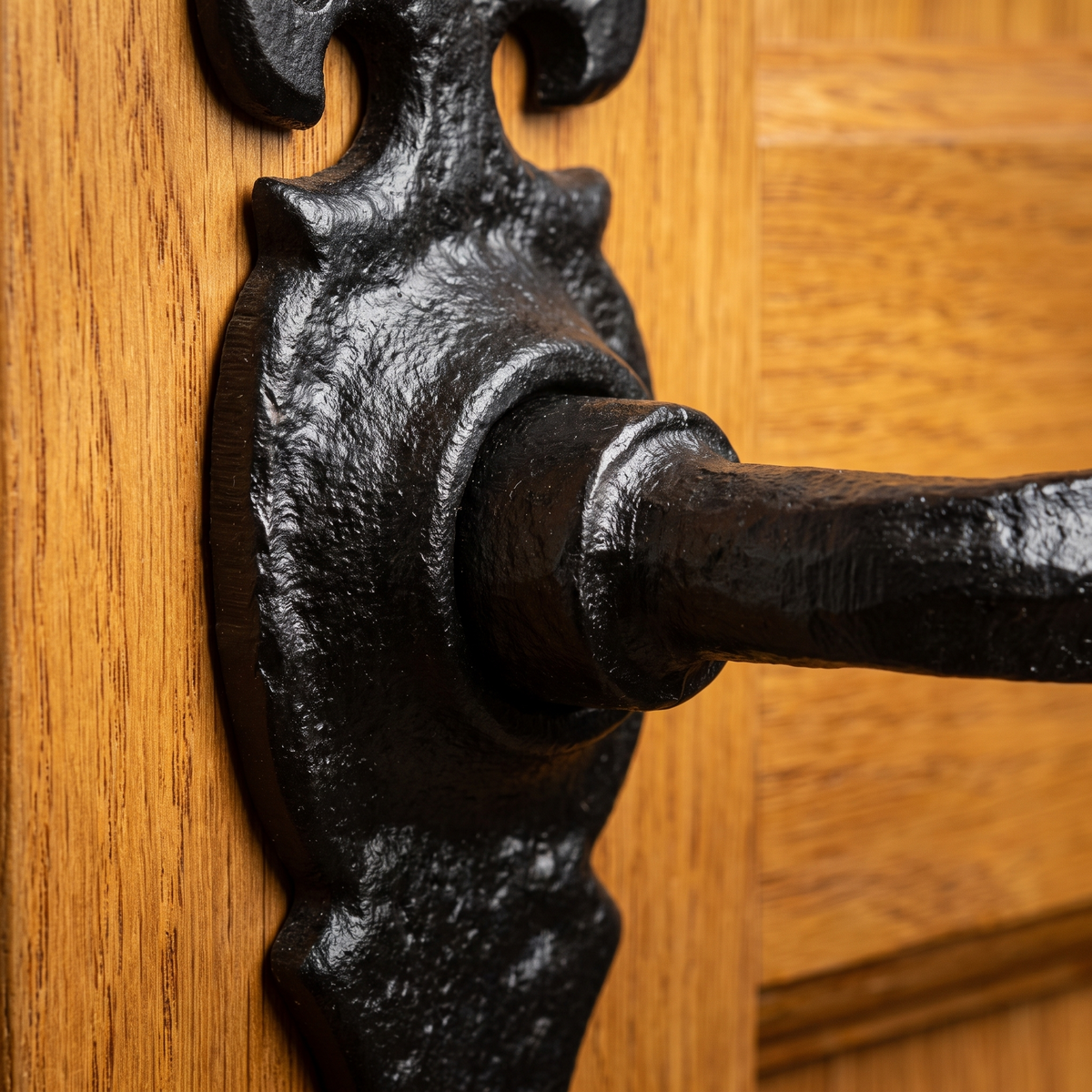 Black Antique Bathroom Door Handles 159x50 2448