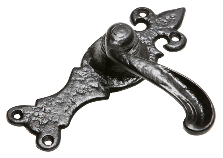Black Antique Lever Latch Door Handles 165x50mm 2449