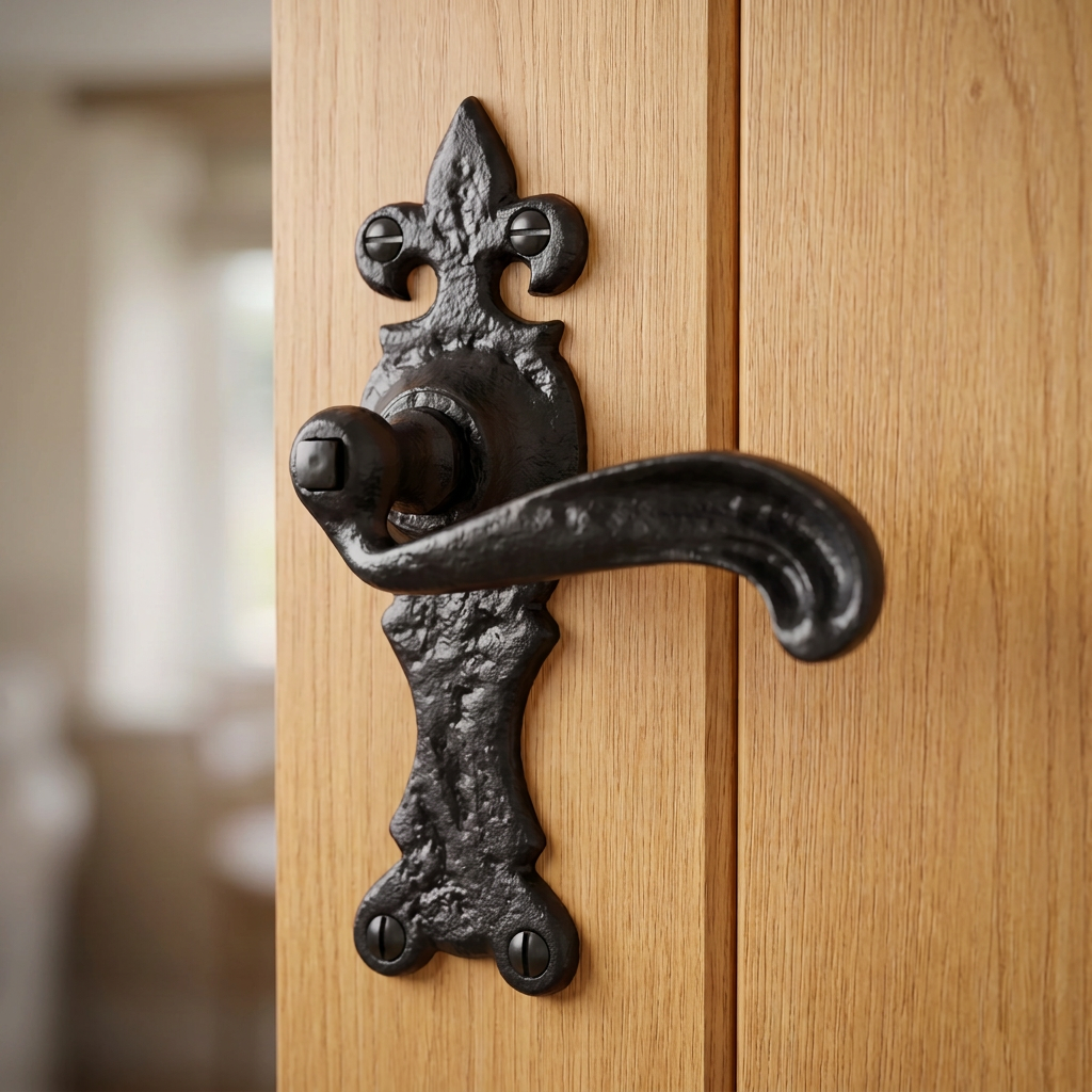 Black Antique Lever Latch Door Handles 165x50mm 2449