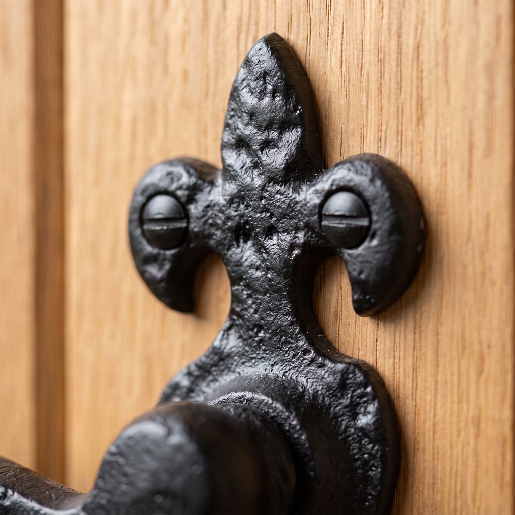 Black Antique Lever Latch Door Handles 190x57mm 2450