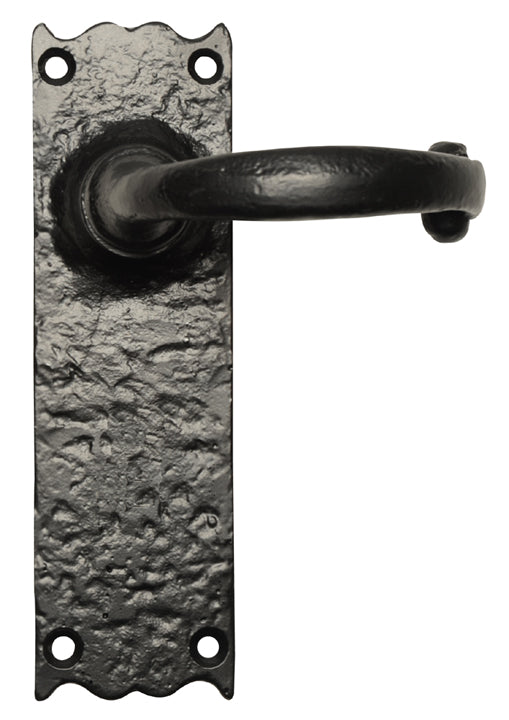 Black Antique Lever Latch Door Handles 164x47mm 2451