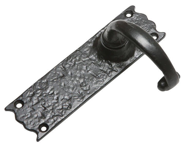 Black Antique Lever Latch Door Handles 164x47mm 2451