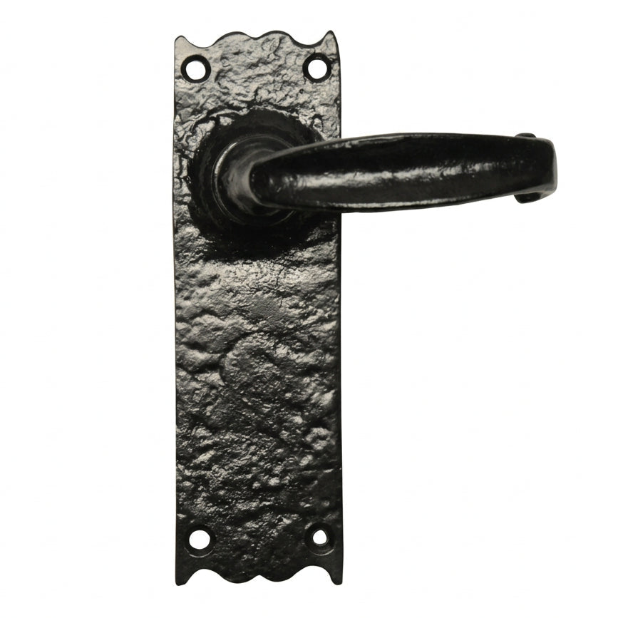 Black Antique Lever Latch Door Handles 164x47mm 2454