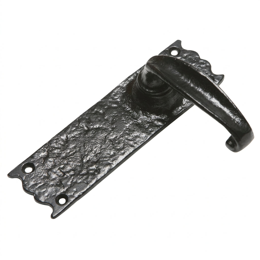 Black Antique Lever Latch Door Handles 164x47mm 2454